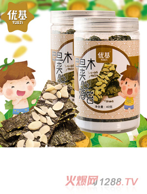優(yōu)基巴達木夾心海苔罐裝40克