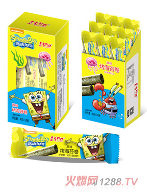 香當可口海綿寶寶系列-原味烤海苔卷盒裝