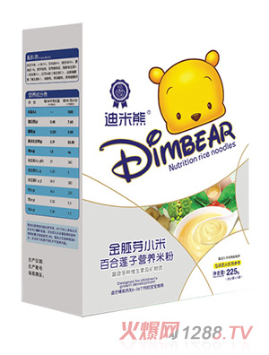 迪米熊金胚芽小米營養(yǎng)米粉（百合蓮子盒裝）