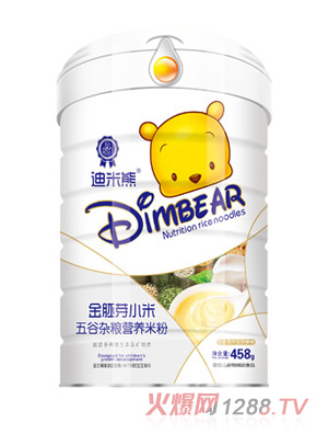 迪米熊金胚芽小米營養(yǎng)米粉-五谷雜糧罐裝