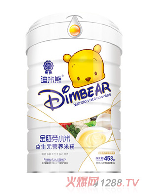 迪米熊金胚芽小米營養(yǎng)米粉-益生元罐裝