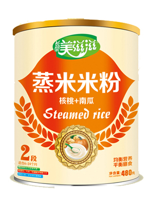 美滋滋核桃+南瓜蒸米粉